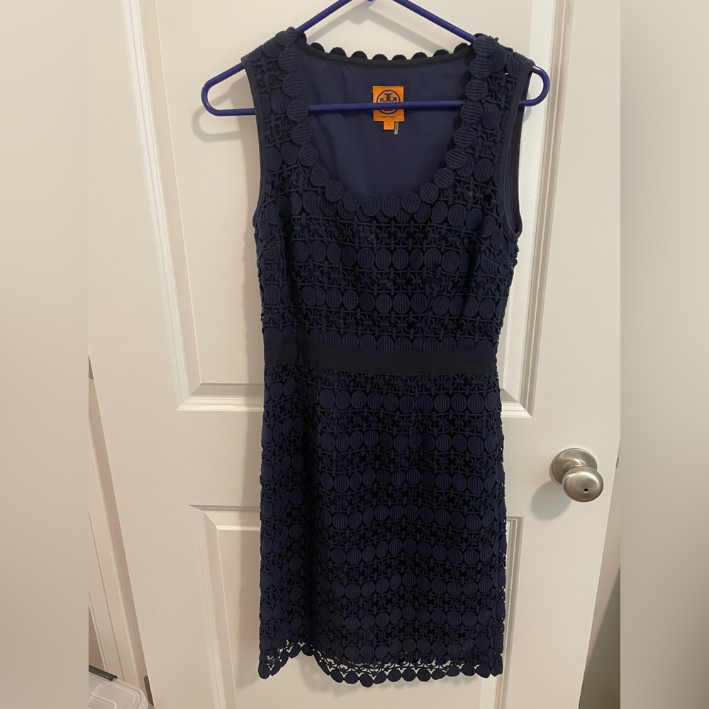 Tory Burch Sleeveless Navy Dress Size 2
